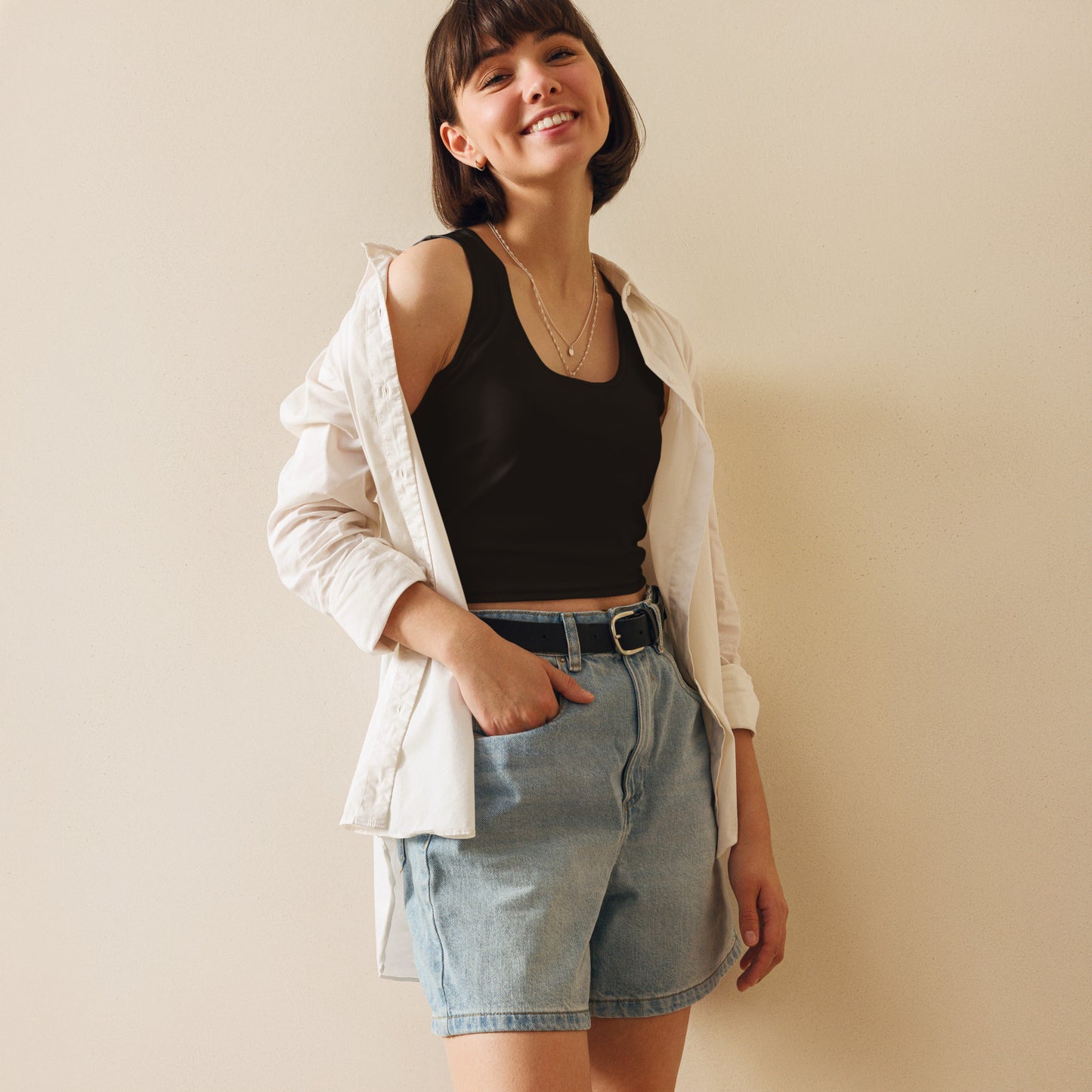 Crop-top sans manche